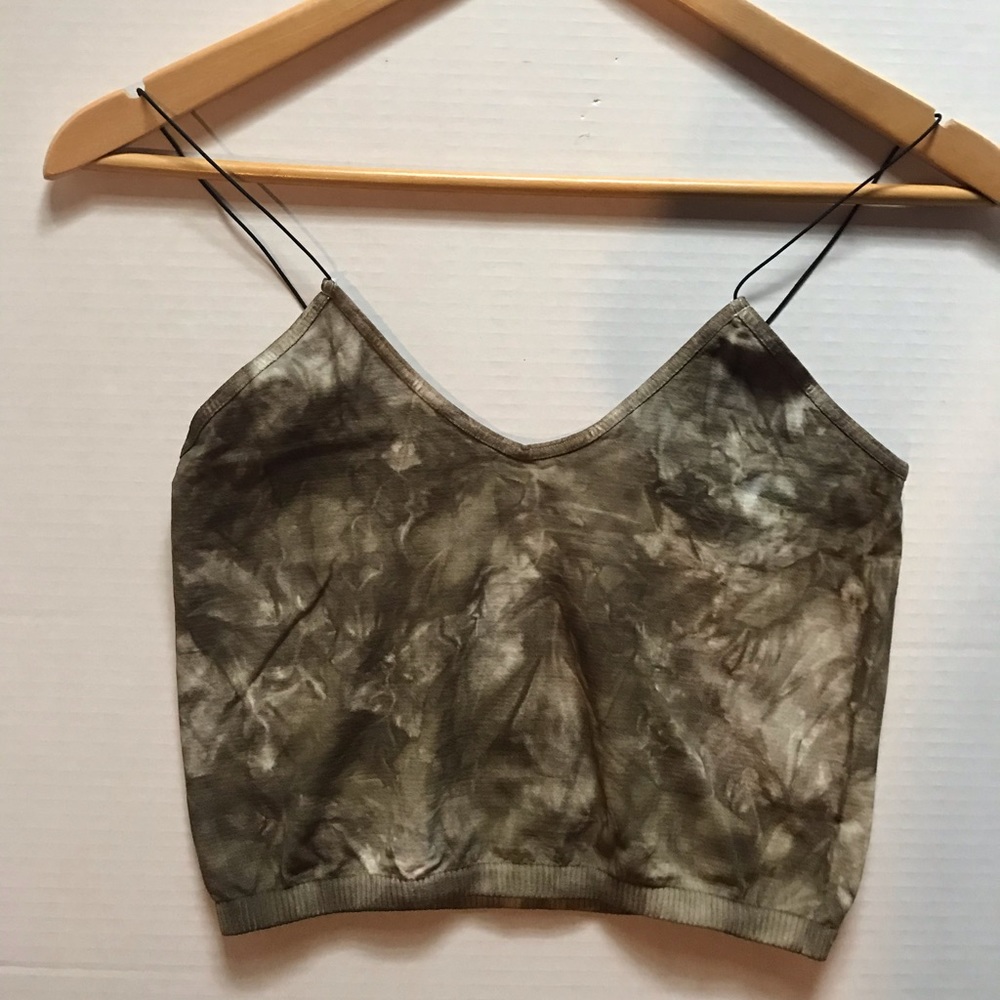 Sold!! NWOT Free People Brami Green Tie Dye Tank - Picture 3 of 8